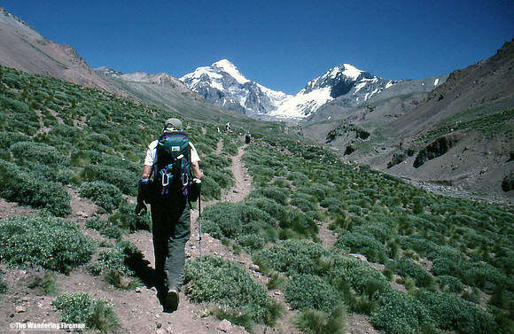 30- Hiking in to base camp of Aconcagua in Argentina