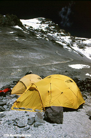 Camp two in the climb of Aconcagua Argentina