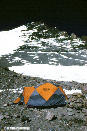Camp two on the climb of Aconcagua Argentina