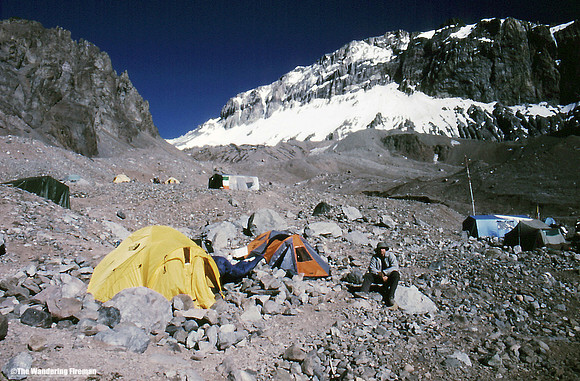 Tents at base camp of Aconcagua Argentina