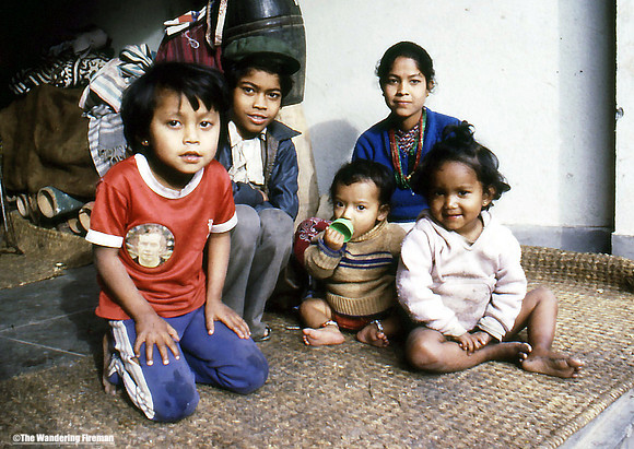 Family portrait in Nepal