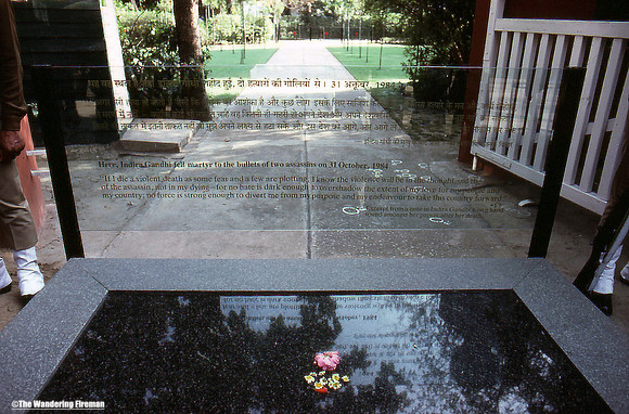 Indira Ghandi murder site in Delhi