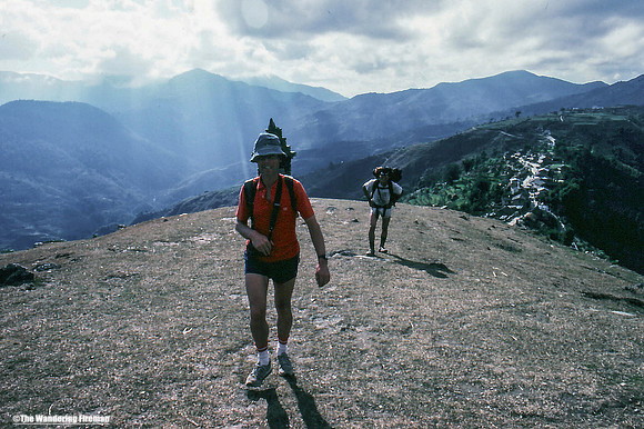Kurt trekking the Annapurna Circuit trail in Nepal