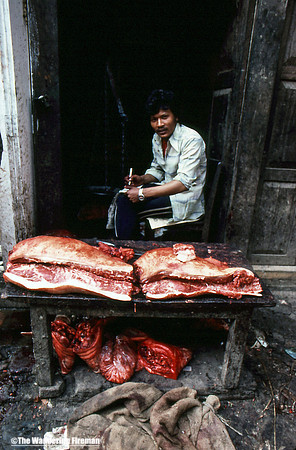 Meet salesman in a Kathmandu Nepal street-1