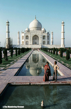 The Taj Mahal in Agra from the reflecting pond