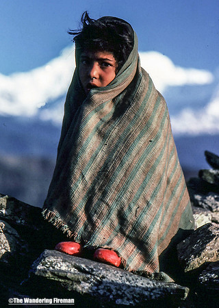 Young girl in the morning in Nepal