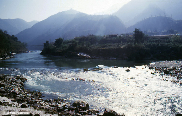 Rafting along the Trishuli river in Nepal
