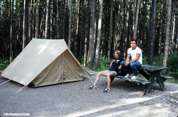 Rich and Me in a Banff Alberta Campground