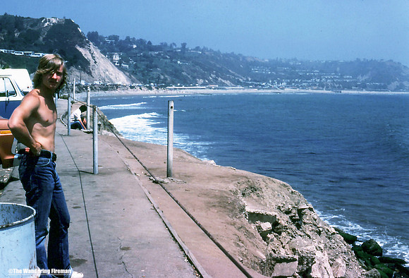Rich by a coastal highway beach in California