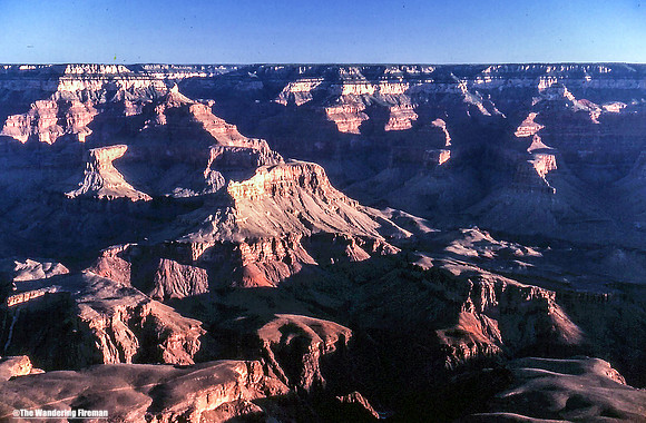 Scenic view over the south rim of the Grand Canyon of Arizona