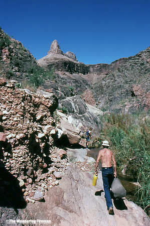 Rich and Dan hiking in the base of the Grand Canyon of Arizona