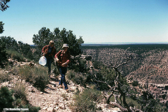 Beginning our descent down the Hermit Trail of the Grand Canyon
