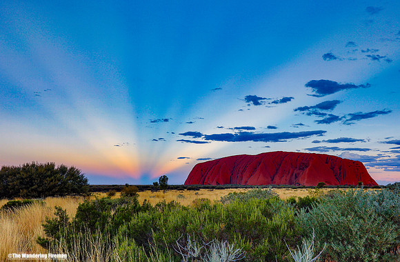 Uluru at sunset