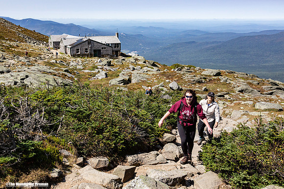 Leaving Lake of the Clouds Hut on Mount Washington