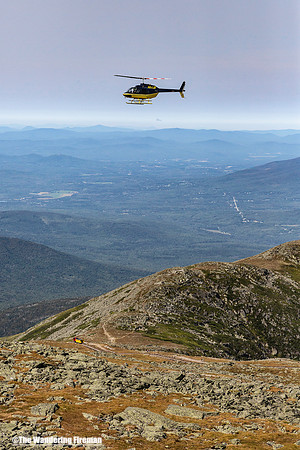 Helicopter over Mount Washington New Hampshire