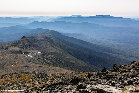 Looking westward from the summit of Mount Washington in New Hampshire