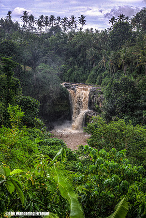 Waterfall in Bali Indonesia.