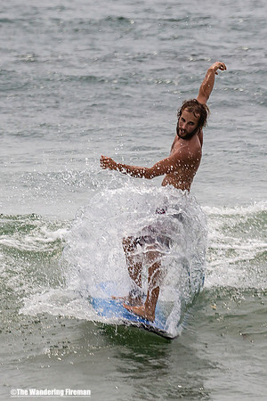 Male surfer on in Bali Indonesia