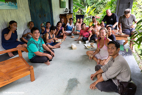 The house staff and friends in Bali Indonesia