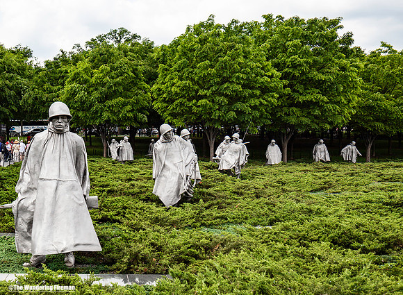 Korean War memorial in Washington DC