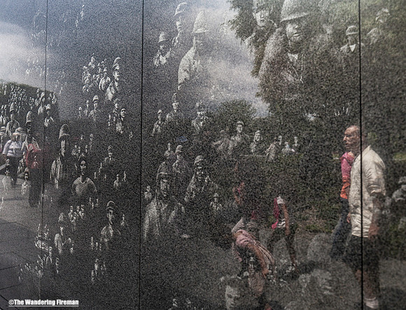 The Korean War vets memorial in Washington