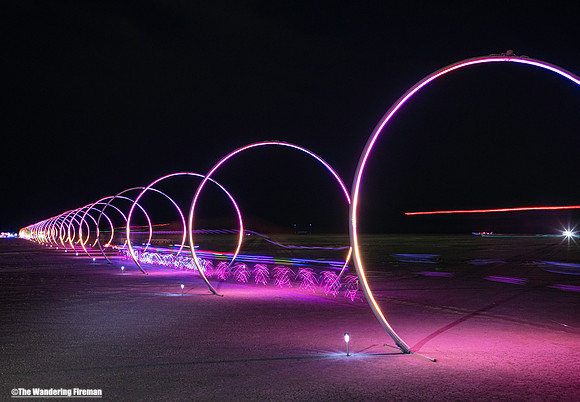 The Sonic Runway art project at Burning Man in Black Rock City Nevada