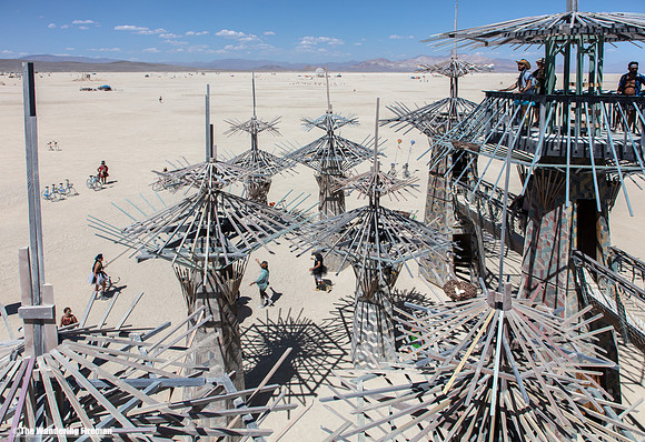 Paradisium art piece on the playa of Burning Man in Black Rock City Nevada