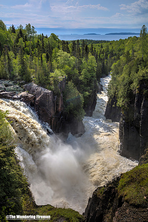 Aguasabon Falls north of Superior in Ontario Canada