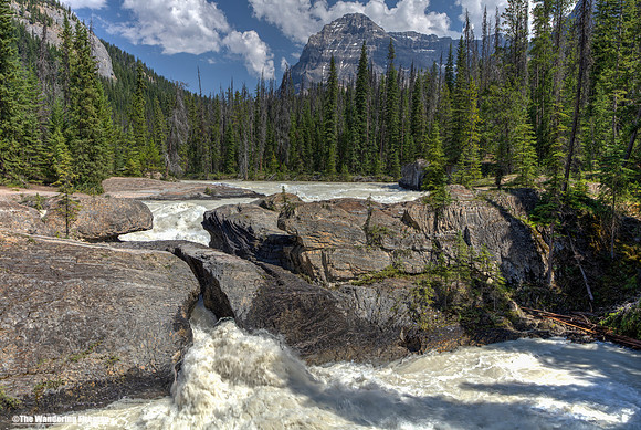 The Natural Bridge of the Kicking Horse River in Yoho National Park in British Columbia Canada