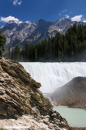 Wapta Falls on the Kicking Horse River in British Columbia Canada