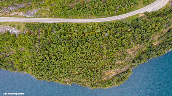 Highway 6 passing Arrow Lake in British Columbia Canada