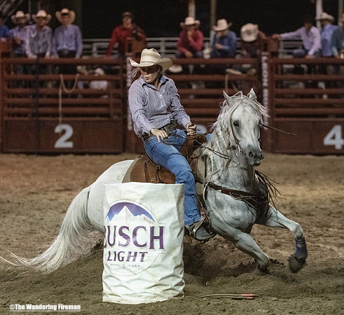 Women's barrel racing at the annual Leon Iowa July 4th rodeo