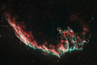 The East Veil Nebula with stars